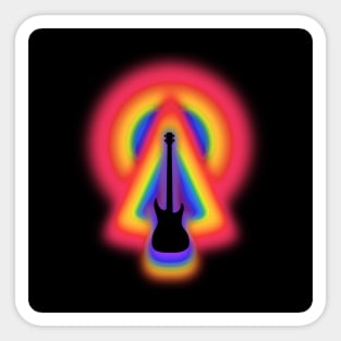 Rainbow Shadow Electric Bass Guitar Sticker